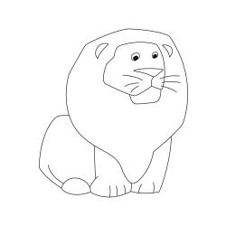coloriage de deux petits lionceaux