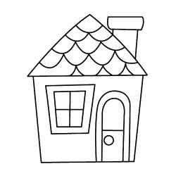 Coloriage petit immeuble d'habitation