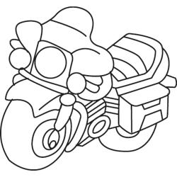 Téléchargez un et imprimez un coloriage moto gratuitement pour les enfants. Des dessins à imprimer pour les amoureux des véhicules. motorisés. Page 01