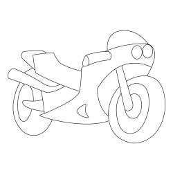 coloriage d'une moto dessin 1