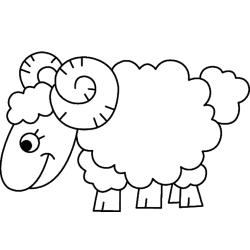 Coloriage mouton #09