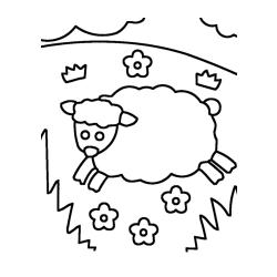 Coloriage mouton #09
