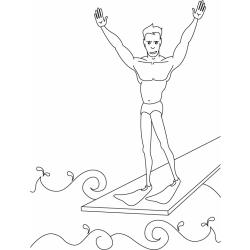 Coloriage sport #10 : le kayak