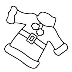 Le coloriage d'un Père Noël mignon à imprimer
