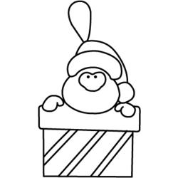 Le coloriage d'un Père Noël pour maternelle à imprimer