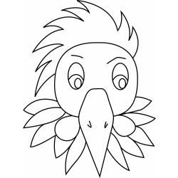 Coloriage du pivert faisant son trou 