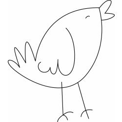Coloriage oiseau a crete