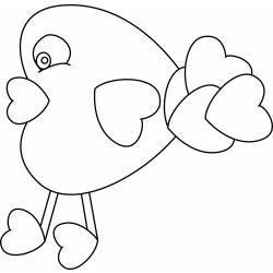 Coloriage oiseau a crete