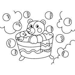 Coloriage petit ours dessin 6