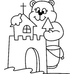 Coloriage petit ours dessin 7