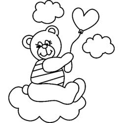 Coloriage petit ours dessin 7
