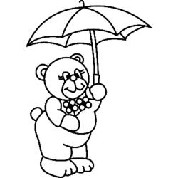 Coloriage petit ours dessin 7