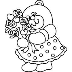 Coloriage petit ours dessin 7