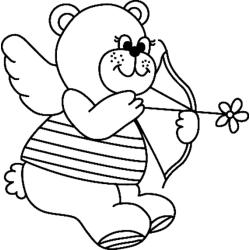 Coloriage petit ours assis dans le bambou