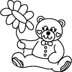 Coloriage petit ours assis dans le bambou