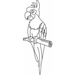 Imprimer le coloriage d'un gros perroquet