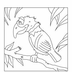 Imprimer le coloriage d'un gros perroquet