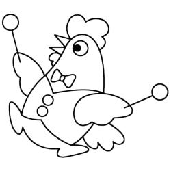 Poule 08 - Motif à décorer