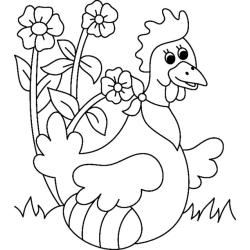 Poule 05 - Motif à décorer