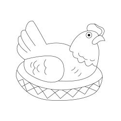 Poule 05 - Motif à décorer
