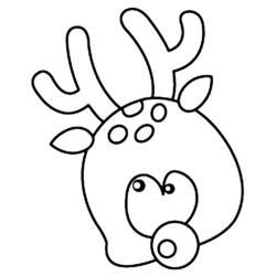 Le coloriage d'un renne de Noël unique à imprimer