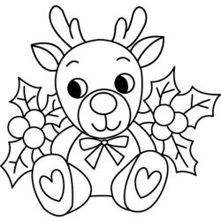 Coloriage du renne aux grands bois
