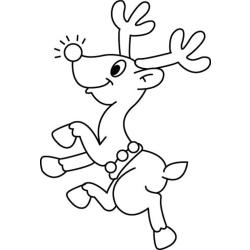 Le coloriage d'un renne de Noël unique à imprimer