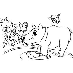 Coloriage rhinocéros #10