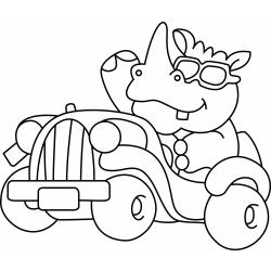 Coloriage rhinocéros #10