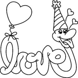 Coloriage de sucettes d'amour