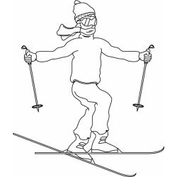 Coloriage carabine Biathlon