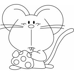 Coloriage enfant : coloriage d'une petite souris