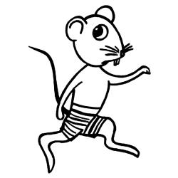 Souris 04 - Motif à décorer