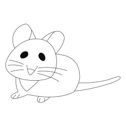 Coloriage enfant : coloriage d'une petite souris