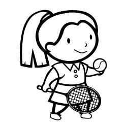 Tennisman à colorier