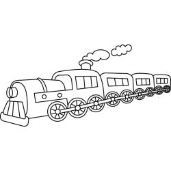 Coloriage train #09