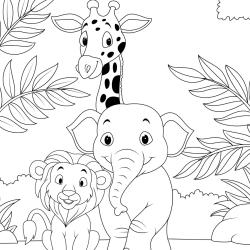 Coloriage animaux de la savane