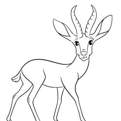 Retrouvez un coloriage d'antilope, de gazelle ou d'impala et tous nos autres dessins à imprimer sur le thème des animaux de la savane. Page 09