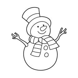 Imprime le dessin de 2 bonshommes de neige et un renne pour le coloriage de Noà´l