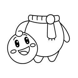 coloriage Noel enfant : Imprime un coloriage de Noel, le dessin d'un petit bonhomme de Noel.