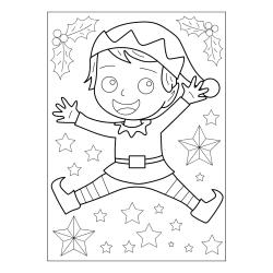 Imprimer le coloriage du dessin d'un lutin ours. Un coloriage à imprimer gratuitement