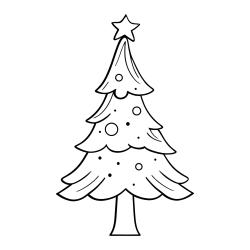 Coloriage des rennes cachés dans les sapins sous les flocons de neige sous les flocons de neige