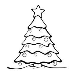 Coloriage du bonhomme de neige du renne et du sapin