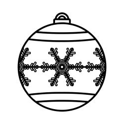 Coloriage 3 boules dont celle au Père Noël