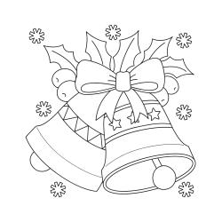 coloriage de la cloche étoilée de Noël