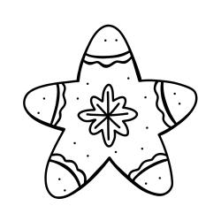 coloriage d'une étoile de Noël