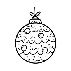 coloriage de la boule de Noël