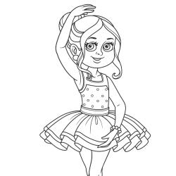 Coloriage de danse : un dessin à imprimer gratuitement pour tous les amoureux de ce sort musical. Page 3