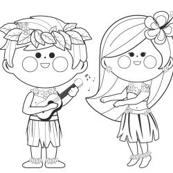 Coloriage de danse : un dessin à imprimer gratuitement pour tous les amoureux de ce sort musical. Page 4