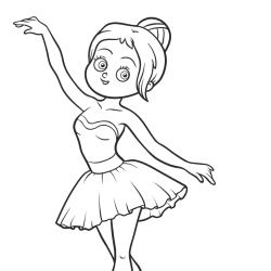 Coloriage de danse : un dessin à imprimer gratuitement pour tous les amoureux de ce sort musical. Page 6